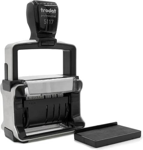Vista 5 de Rubber Stamp Creation - 5117 Sello profesional de 12 mensajes con fecha, autoentintado, color de tinta negra