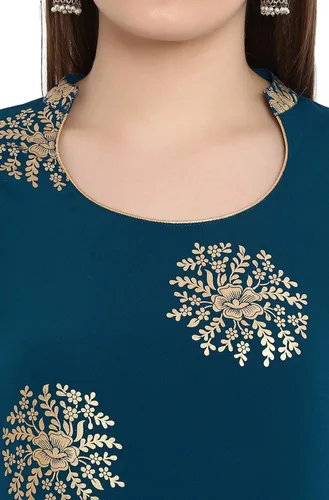 Vista 7 de Janasya Conjunto de túnica india para mujer con Dupatta
