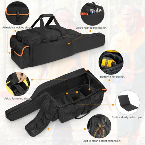 Vista 3 de ORKELS Bolsa de motosierra compatible con EGO, Dewalt, Greenworks motosierras eléctricas inalámbricas de 14, 16 y 18 pulgadas, estuche