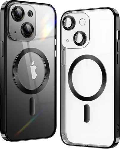 Vista 13 de Matallic - Funda transparente brillante para iPhone 11, compatible con Magsafe con protección completa de cámara chapada