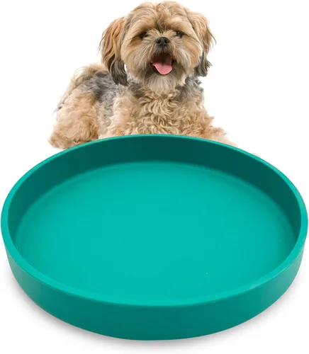 Vista 31 de Tazón de silicona poco profundo para perros, tazones de comida para gatos de 7 pulgadas, platos planos para cachorros, lindos platos para fatiga
