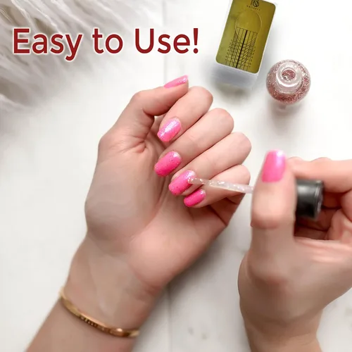 Vista 6 de Formas de Uñas para Constructor de Gel - 100 Piezas Calcomanías Autoadhesivas de Extensión de Uñas para Acrílico, UV y Poly Gel con Guía