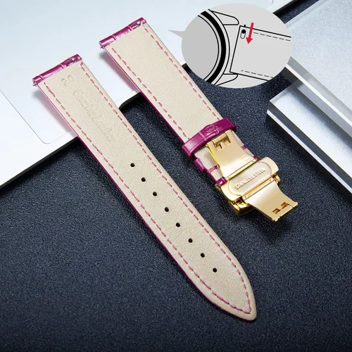 Vista 3 de BINLUN Leather Watch Strap, Quick Release Genuine Leather Replacement Watch Band with Butterfly Deployment Buckle for Men and Women, 12mm-24mm