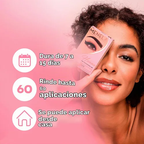 Vista 2 de MENELA - Polvo de henna para cabello negro a base de plantas, fórmula vegana y sin amoníaco – 0.1 oz de polvo de henna y 0.5 fl oz fijador