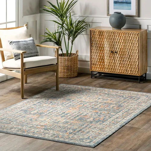 Vista 18 de Nuloom Aadhya - Alfombra geométrica de 2 x 8 pies para sala de estar, dormitorio, comedor, entrada, pasillo, color marrón claro