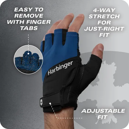 Vista 8 de Guantes Harbinger de Agarre de Entrenamiento 3.0