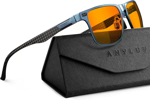 Vista 13 de ANYLUV Blue Light Glasses Men, Carbon Fiber Working Blue Light Blocking Glasses Relieve Eyestrain for Men Women