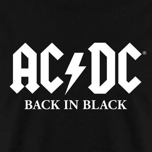 Vista 3 de Spreadshirt AC/DC Back in Black Album White Logo Camiseta para hombre Negro