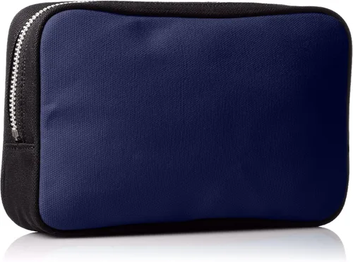 Vista 2 de SANEI() Luggage Canvas Mailing Pouch (S) Horseshoe Lock Hardware (No Padlock Included) Red, NVY