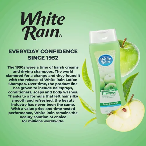 Vista 6 de White Rain Champú hidratante, flor de manzana, 15 onzas líquidas, verde (29972)