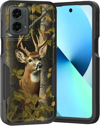 Vista 42 de para Moto G Play 4G 2024, funda de dos capas híbrida resistente y a prueba de golpes, PC duro + silicona suave protectora para Motorola Moto G Play