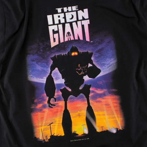 Vista 3 de El cartel gigante de hierro camiseta & pegatinas