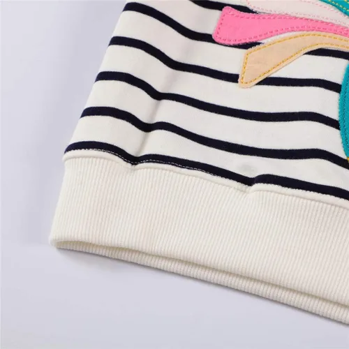 Vista 3 de HILEELANG - Sudadera de manga larga y cuello redondo para niña, sin botones, para invierno