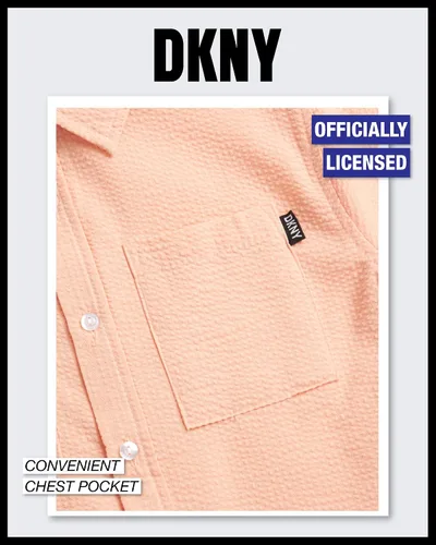 Vista 5 de DKNY Camisa de niño - Camisa de manga corta con botones (talla 8-20)