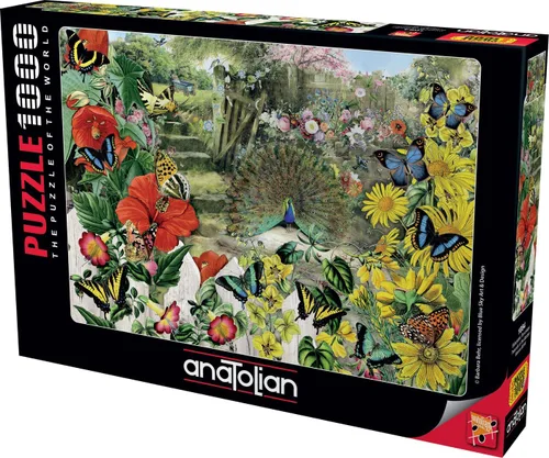Vista 4 de Anatolian Puzzle - Lots of Butterflies, rompecabezas de 1000 piezas, 1094, multicolor