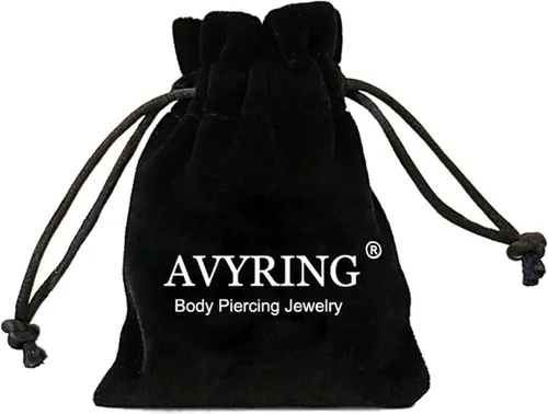 Vista 7 de AVYRING Juego de joyas transparentes para piercing de tabique, retenedores de nariz, labio, lengua, oreja, anillos de nariz transparentes