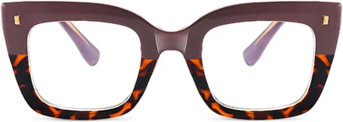 Vista 4 de Lentes de lectura de ojo de gato para mujer, estilo Oprah, luz azul funky flexible, para lectura de computadora