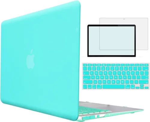 Vista 13 de Funda compatible con MacBook Pro de 13 pulgadas con CD-ROM modelo A1278 versión 2008-2012, carcasa rígida 4 en 1 de plástico a presión con protector