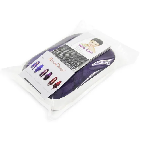 Vista 3 de EmaxDesign Pelucas de 32 pulgadas para mujer con gorra de peluca y peine (morado oscuro)