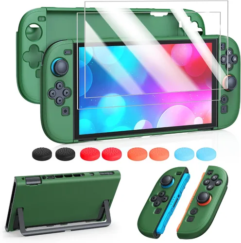 Vista 10 de FYOUNG Protective Case for Nintendo Switch 2 2025, Slim Hard Shell for Switch 2 Accessories, Scratch&Shock Protection Cover with Screen Protector, 8