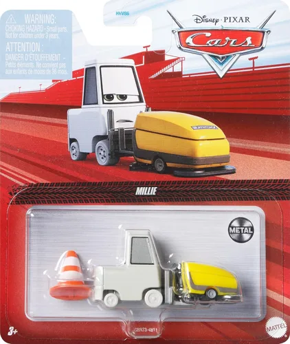 Vista 6 de Disney y Pixar Cars Millie, juguete coleccionable en miniatura para automóvil basado en películas de coches, para niños de 3 años en adelante