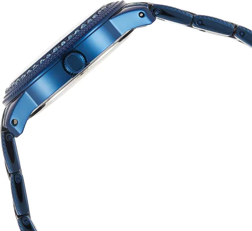 Vista 3 de Guess Serpentine - Reloj analógico de cuarzo para mujer con pulsera de acero inoxidable W0624L3 Azul Patchwork L Reloj de cuarzo