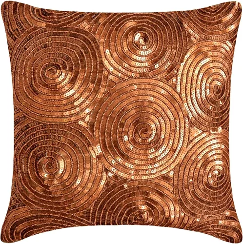 Vista 16 de The HomeCentric Funda de almohada dorada para sofá, funda de almohada geométrica moderna, 12 x 12 pulgadas (11.8 x 11.8 in), funda de almohada Dorado