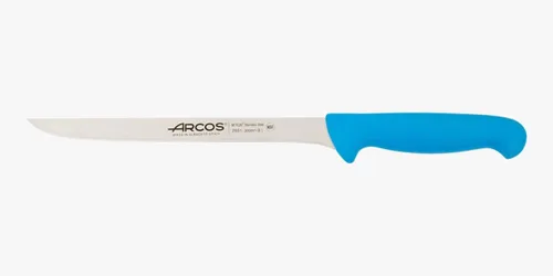Vista 7 de Arcos Cuchillo de filete de acero inoxidable nitrum de 7 pulgadas. Mango ergonómico de polipropileno y hoja de 7.480 in. Cuchillo afilado