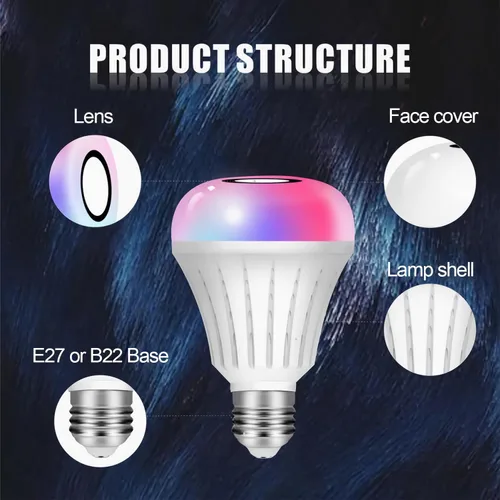Vista 7 de Lámpara de pie LED con estantes y salidas AC/USB, bombilla inteligente Galaxy Star, proyector que cambia de color y luces controladas por