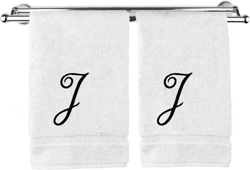 Vista 32 de Toalla de mano con monograma, regalo personalizado, 16 x 30 pulgadas, extra absorbente, 100% algodón turco, acabado de rizo suave, para baño, cocina