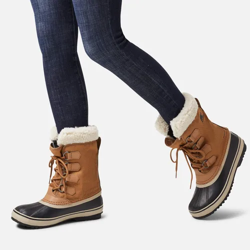 Vista 6 de Sorel Botas de carnaval de invierno para mujer, lluvia y nieve, impermeables, color marrón camello, talla, Nieve, marrón