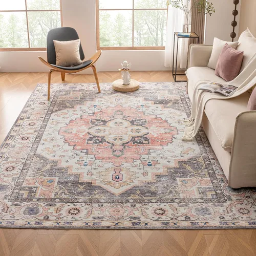Vista 15 de VK VK·LIVING Tapete para la entrada de 2 x 3 pies, pequeño, bohemio, para baño, respaldo antideslizante, felpudo, de interior, puerta delantera