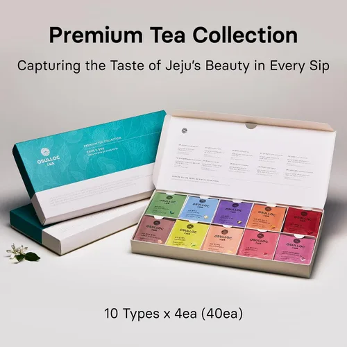 Vista 2 de OSULLOC Colección de té premium (40 unidades, 10 sabores x 4 ea) y variación de té "O" (36 unidades, 6 tipos x 6 ea)