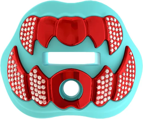 Vista 17 de LeCool Protector bucal de fútbol con correa conectada, 3D Beast Chrome, protector bucal para adultos y jóvenes, pieza para deportes para máximo