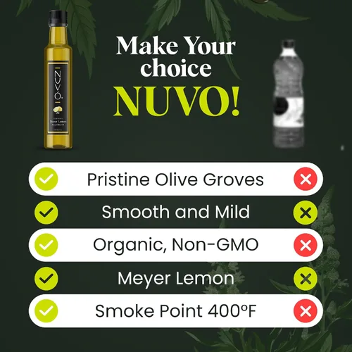 Vista 8 de Nuvo Aceite de oliva virgen extra Meyer con infusión de limón alto polifenol prensado en frío con limón orgánico cosecha temprana AOVE galardonado