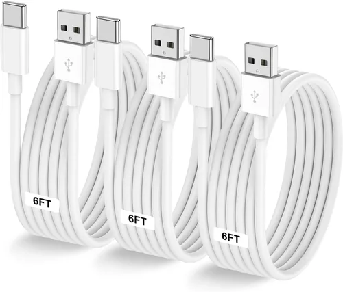 Vista 11 de LOFPYE Paquete de 3 cables USB A a USB C de color azul [3.3 pies+3.3 pies + 6 pies] USB A a USB C, cable Carplay para iPhone 16 15 Pro Plus Pro Max