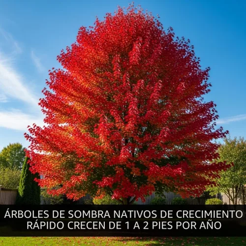 Vista 2 de Paquete de 3 arces rojos (Acer rubrum) – Árboles de sombra resistentes vivos, follaje rojo vibrante, árboles paisajísticos de rápido crecimiento