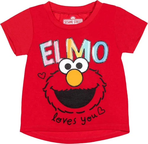 Vista 2 de Sesame Street Elmo - Conjunto de falda de malla y coletero para niñas para bebés a niños pequeños