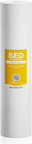 Vista 12 de Max Water Cartucho de filtro de agua de sedimentos de 1 micrón, 20 x 4.5 pulgadas, cartucho de repuesto de filtro de agua para toda la casa