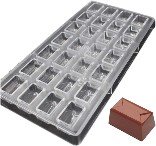 Vista 15 de Grainrain molde de chocolate de policarbonato, molde de barra de chocolate de policarbonato en forma de corazón, regalo para el día de San Valentín 1