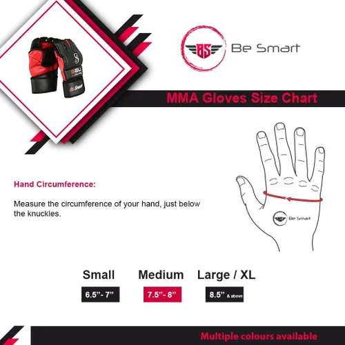 Vista 3 de BeSmart Guantes de MMA, guantes de kickboxing UFC, guantes de entrenamiento de MMA, equipo de entrenamiento de artes marciales mixtas, guantes