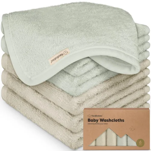 Vista 26 de Paquete de 6 paños de viscosa suave y absorbente de bambú para cara, cuerpo, toallas de bebé para recién nacidos, niños, niños pequeños, bebés