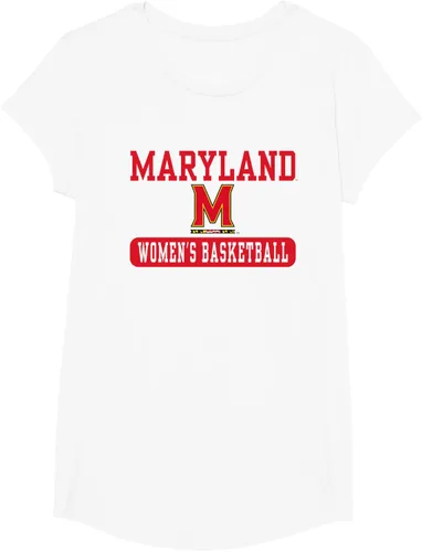 Vista 16 de Maryland Terrapins - Camiseta de baloncesto para mujer con licencia oficial, Blanco