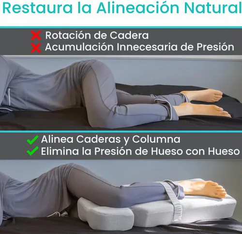Vista 7 de Xtra-Comfort - Almohada para las piernas para dormir de lado - Almohada para el dolor de cadera para entre las piernas - Cuña de espuma
