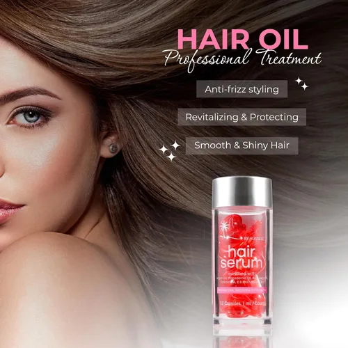 Vista 8 de Cápsulas de aceite capilar, suero para el cabello con aceite marroquí para todo tipo de cabello (12 unidades)