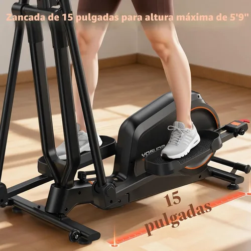 Vista 3 de YOSUDA Foldable Elliptical Exercise Machine for Home,15IN Stride Compact Folding Elliptical Training Machine Only 2 sq ft for Small Spaces
