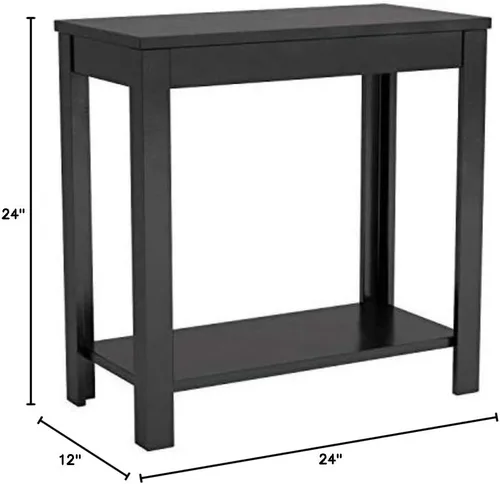 Vista 2 de Mesa auxiliar Pierce de Crown Mark, Madera, Negro