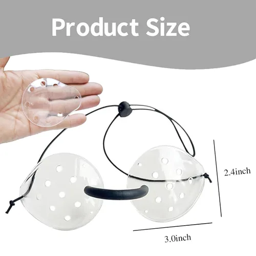 Vista 2 de Protector de ojos transparente para después de la cirugía de cataratas, cómodo, evita el roce con correa elástica extendida, adecuado para todos