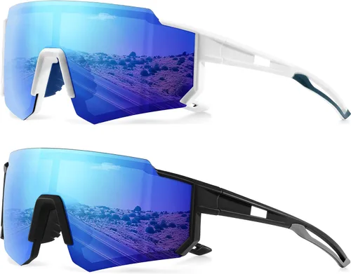 Vista 10 de Gafas de sol polarizadas deportivas para hombres y mujeres, gafas de sol para pesca, ciclismo, bicicleta de montaña, béisbol con protección UV