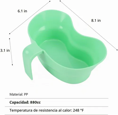 Vista 6 de Cuenca Emesis con boca ancha y asa – Taza de enjuague bucal para cama en forma de riñón grande con asa, vaso para cepillo de dientes para pacientes